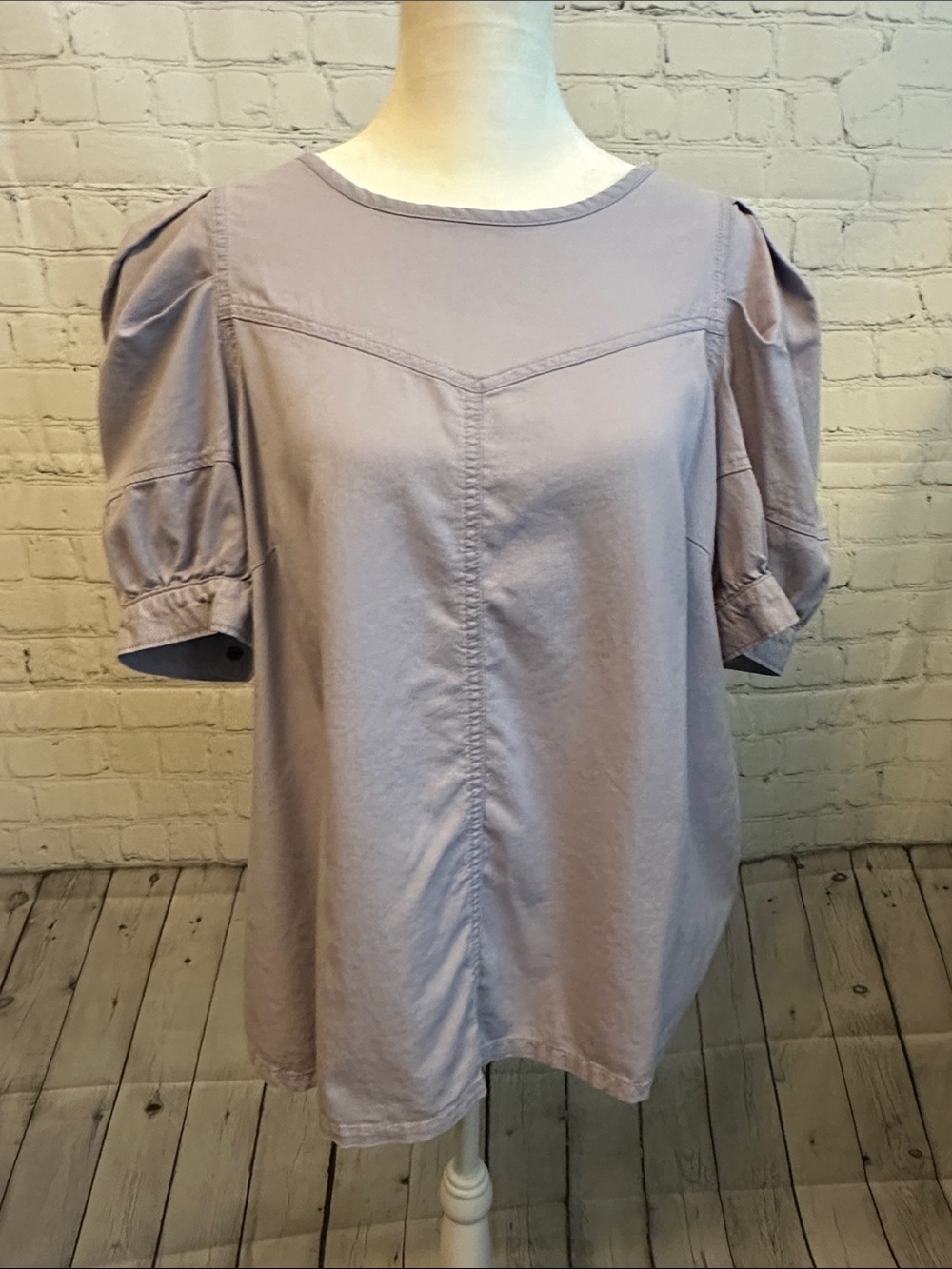 Universal Thread Lilac Puff Sleeve Cotton Blouse